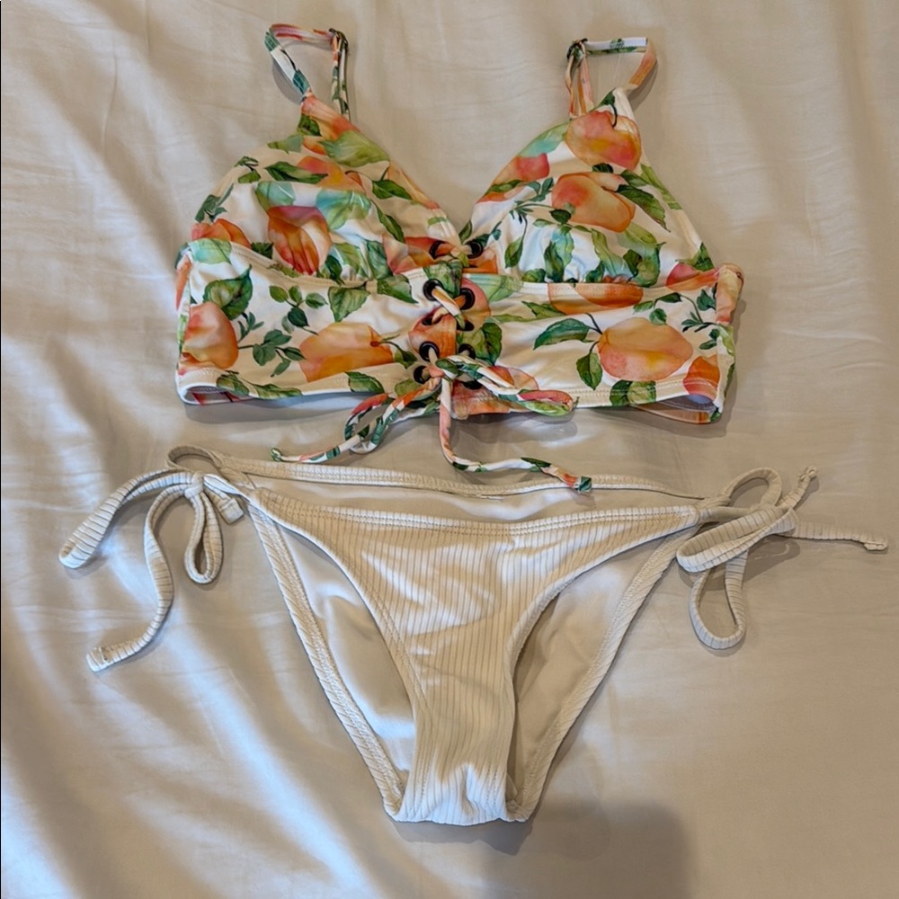 Target Floral Bikini Set - Multicolor and Cream